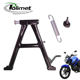 Kit Cavalete Central Fazer 150 Factor 150 2013 a 2024 YBR Factor 125 2017 á 2024 Polimet Reforçado Pezinho de Moto