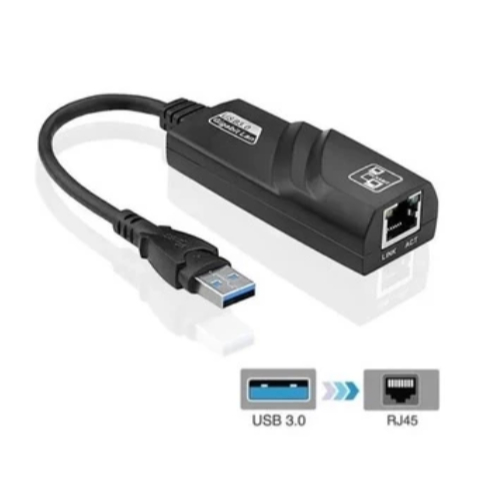 Adaptador Ethernet Usb 3.0 Rede Gigabit Rj45 10/100/1000 cabo
