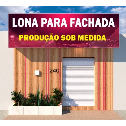 LONA BANNER PARA FACHADA Tamanho VARIÁVEL - Acabamento ilhós | Shopee ...