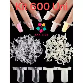 ANA1108 Kit 600 UNI Anel Mostruário para Esmaltes 50 Unidades Transparente/BRANCO em Oferta na Shopee