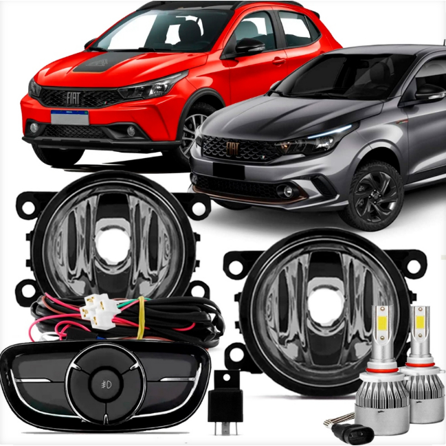 Kit Farol De Milha Fiat Argo Cronos Botão Original + Super Led 2019 ...