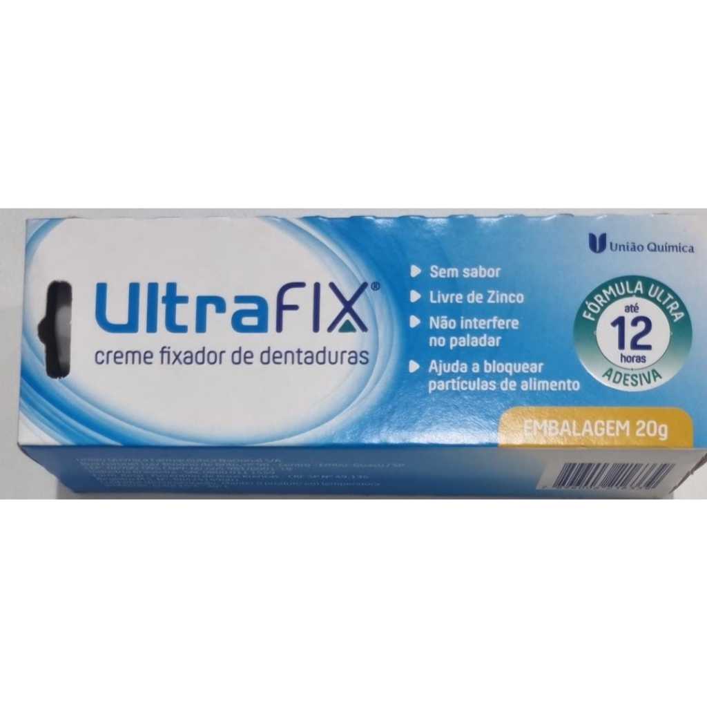 Ultrafix Fixador De Dentadura Proteção 12 Horas Sem Sabor Creme 20 ...