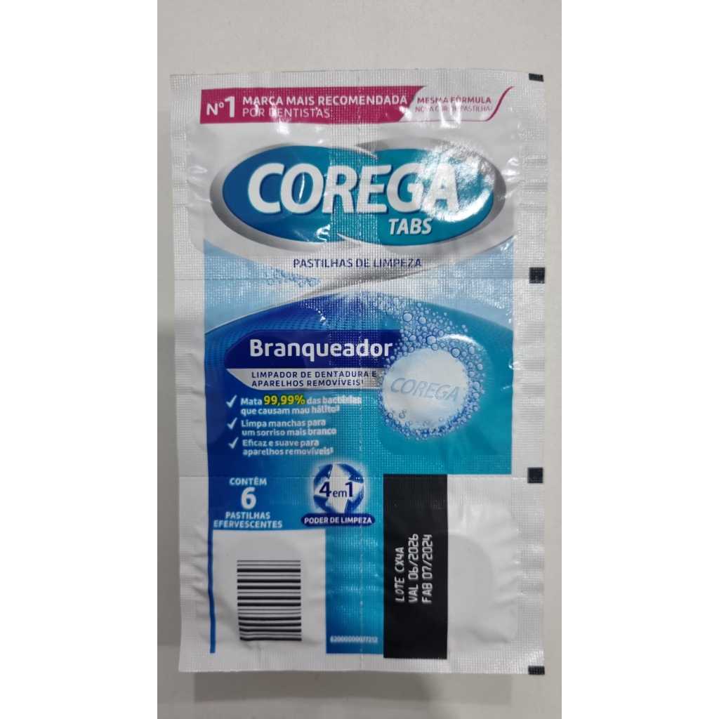 Corega Tabs Branqueador 10 Pastilhas Efervescentes | Shopee Brasil