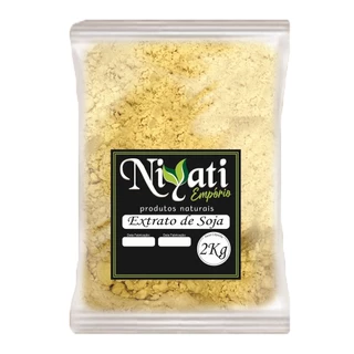 Extrato De Soja Natural 2kg (Leite de Soja) Em Pó Premium