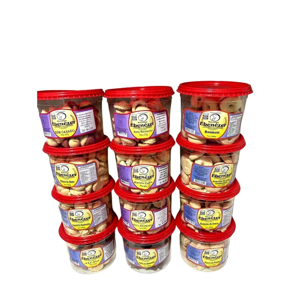 12 Potes Biscoitos Amanteigados Mineiro 400g - Atacado!! | Shopee Brasil