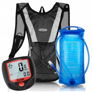 Mochila Hidratação Térmica 2 Litros Impermeável + Velocímetro Para Bike Com Fio Sensor