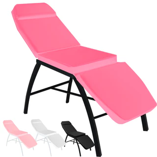 Maca 3 posições Rosa pink suporta 150kg com costura massagem depilação studio de beleza