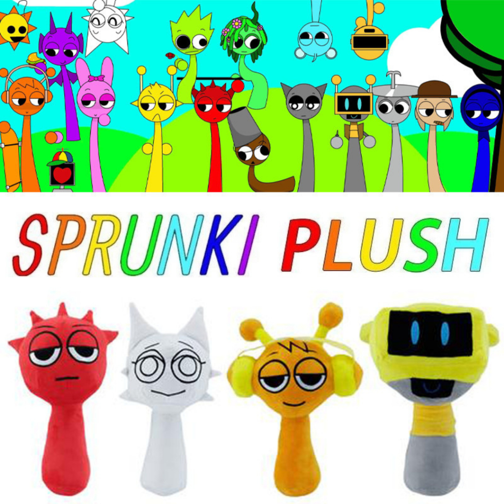 Sprunki Pelúcia Playtime Grande 30CM Plushies Jogo Personagem Brinquedo ...