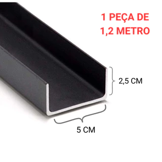 Barra De Viga U Simples 50 X 25mm 2pol - 1,20 Metro