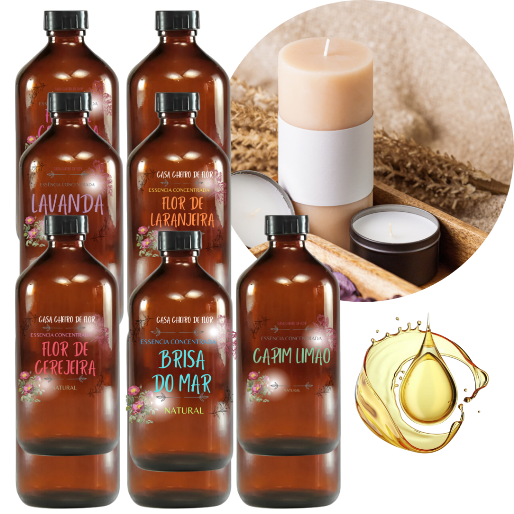 Kit 3 Essências Oleo Combinadas Aromatizantes Para Velas Artesanal ...