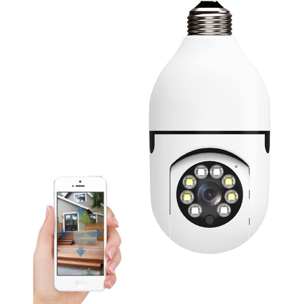 Câmera Ip Lâmpada Wifi Full Hd Visão Noturna | Shopee Brasil