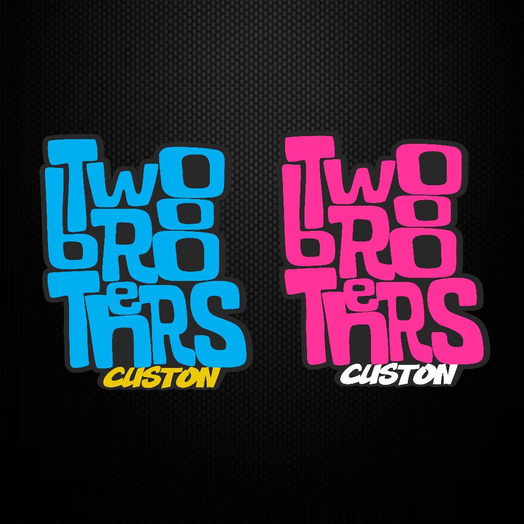 Adesivo Two Brothers Custon - Adesivos Para Carro Moto Capacete Brother ...