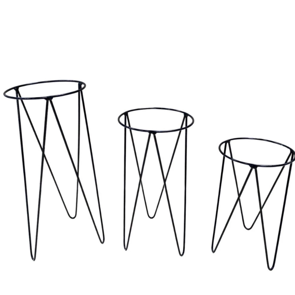 Kit 3 Suportes Tripé - para Vasos - Suporte para Plantas - Suporte ...