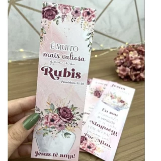 Marca página/Lembrancinha para igrejas/Culto de mulheres/Festa de mulheres/Chá de mulheres/Lembrancinha dia das mães em Oferta na Shopee