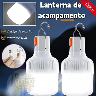 kit 2 Lâmpada Led Iluminação Para Acampamento Camping Pescaria，iluminação de emergência Usb