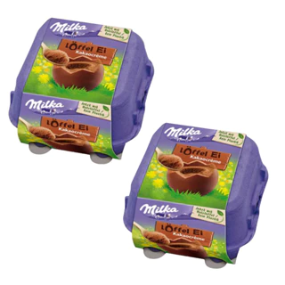 2 Milka Loffel Ei Ovos De Chocolate Com Recheio Kakaocreme