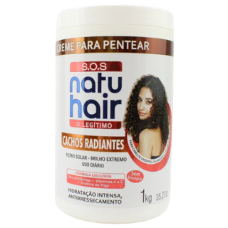 Ativador de Cachos Creme Para Pentear Cachos Radiantes SOS NatuHair 1kg
