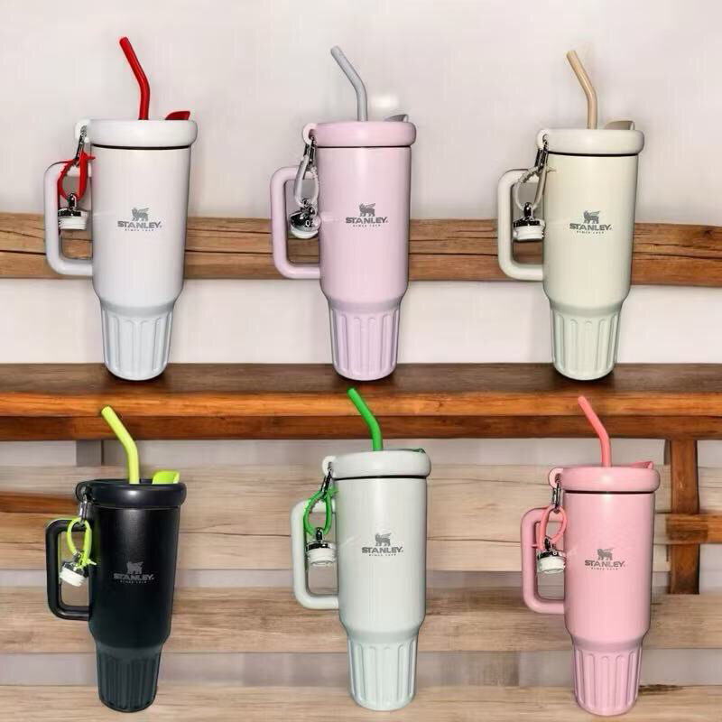 Novo 2025 Copo Térmico Inox Portátil 1200ml/1.2L Garrafa Térmica Inoxidável com Tampa e Canudo