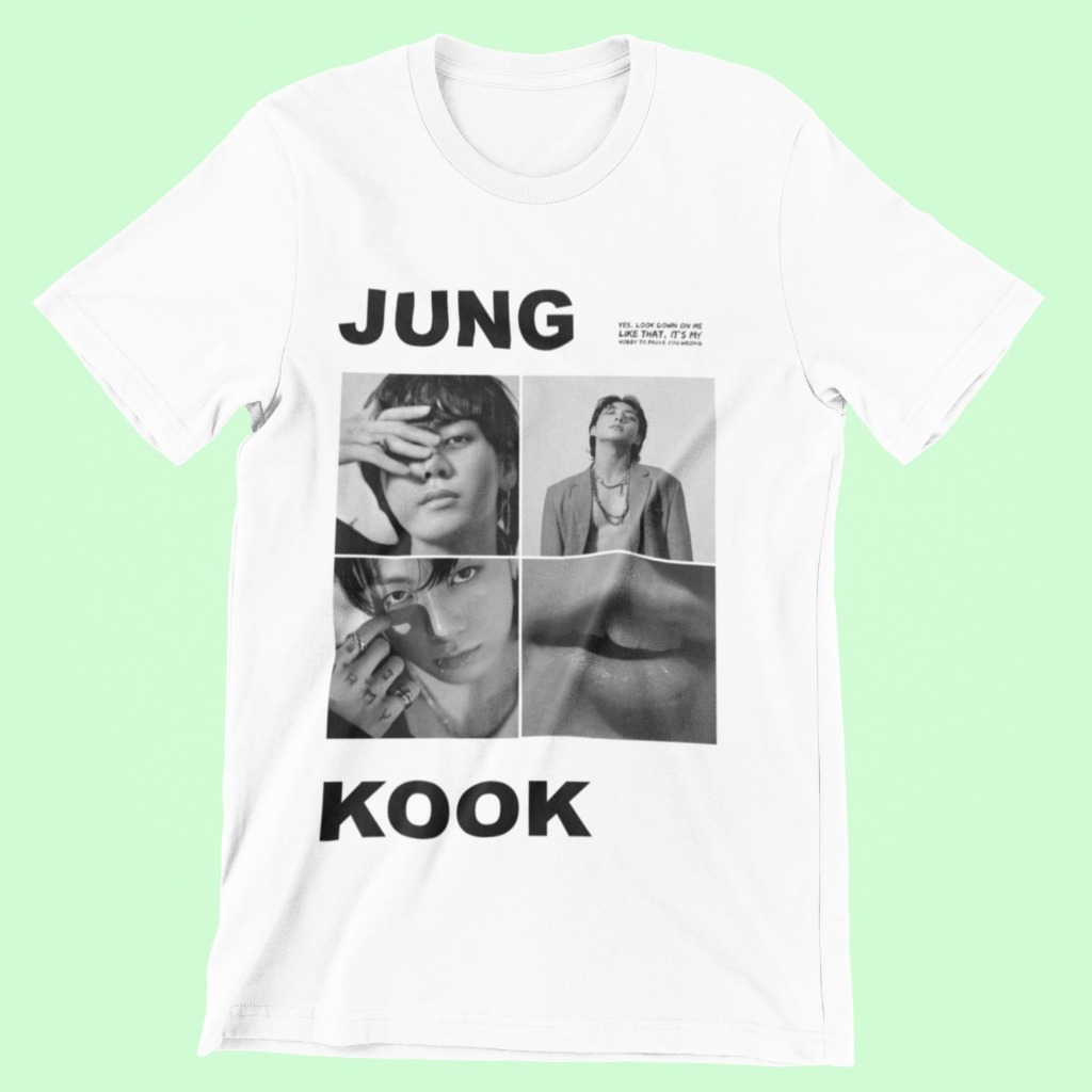 BTS S/S T-SHIRT JUNG KOOK ホワイト XL Camiseta Branca Bts Jeon
