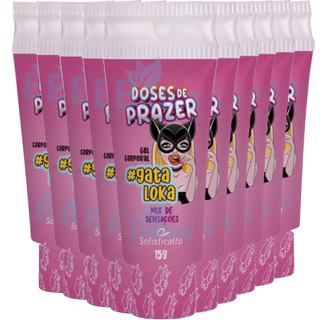 10 GEL CORPORAL GATA LOKA SOFISTICATTO SEXSHOP MIX DE SENSAÇÕES