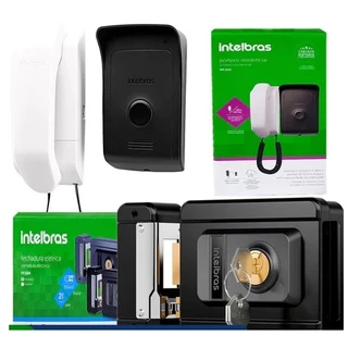 Kit Interfone Residencial IPR 1010 Intelbras + 1 Fechadura FX 1500 Intelbras .