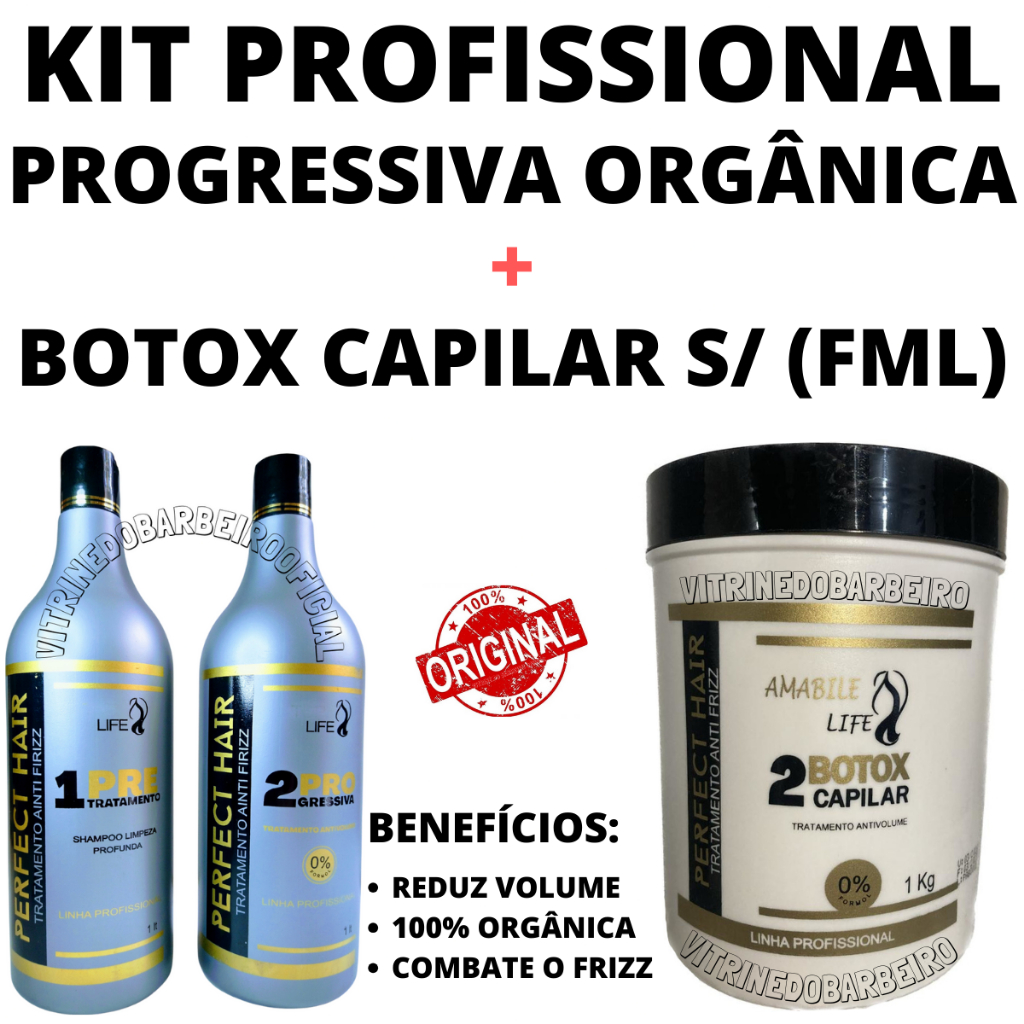 Progressiva Tratamento Dos Fios + Botox 100% Orgânico | Shopee Brasil