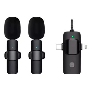 Microfone Bluetooth Peining Mkf08 Sem Fio 2 Canais P2