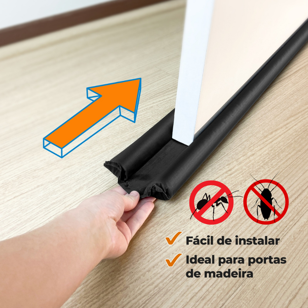 Protetor Veda Porta Rolinho Protetor Insetos Poeira 80cm | Shopee Brasil