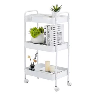 Carrinho Organizador Gala Em Metal 3 Divisórias Com Rodas em Oferta na Shopee