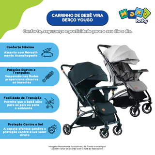 Carrinho de Bebê Passeio Com Alça Reversível YouGo Maxi Baby em Oferta na Shopee