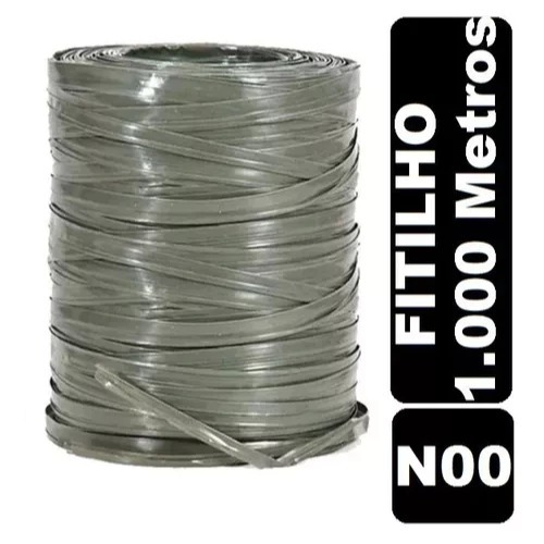 Rolo de Fitilho Plástico Polipropileno Embalagem 1000 Metros N00 ...