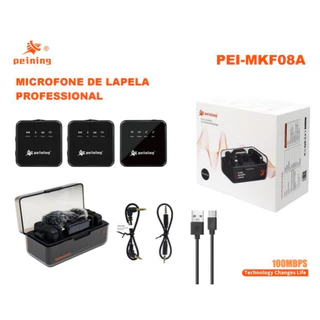 PEINING Microfone De Lapela Sem Fio PEI-MKF08