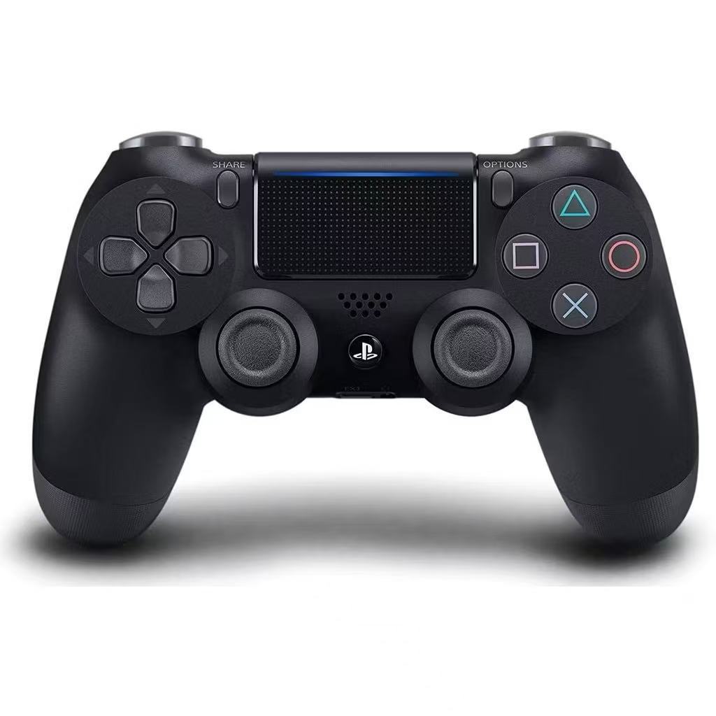 Controle sem fio joystick Sony PlayStation Dualshock 4 Preta Com cabo pra carregar