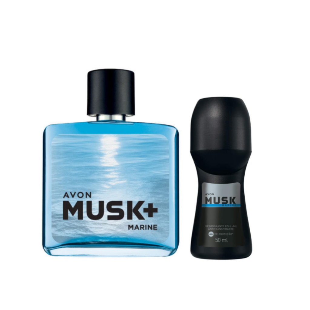 KIT Musk Marine - Perfume + desodorante roll-on Avon | Shopee Brasil