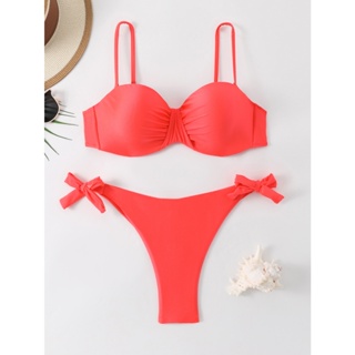 HT VEST Conjunto de Biquíni Charmoso com Laços Ajustáveis 2024 XX517