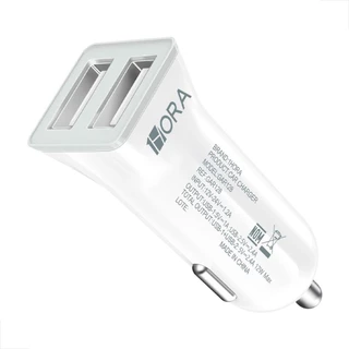 1HORA Carregador Veicular Carro Duplo Usb Cinza 38w 20w Branco em Oferta na Shopee