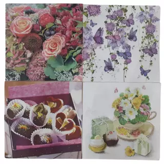 Guardanapo Decoupagem kit com 20 folhas variadas - KIT04