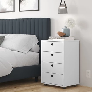 Mesa De Cabeceira Classic e Armario De Escritório Multiuso 4 Gavetas Diversas Cores