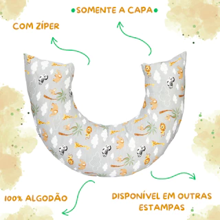 Capa Para Almofada De Amamentação Com Zíper Macia 100% Algodão em Oferta na Shopee