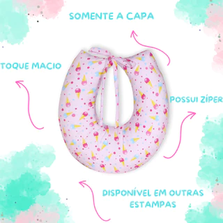 Capa Para Almofada De Amamentação Com Laço Zíper Macia 100% Algodão em Oferta na Shopee