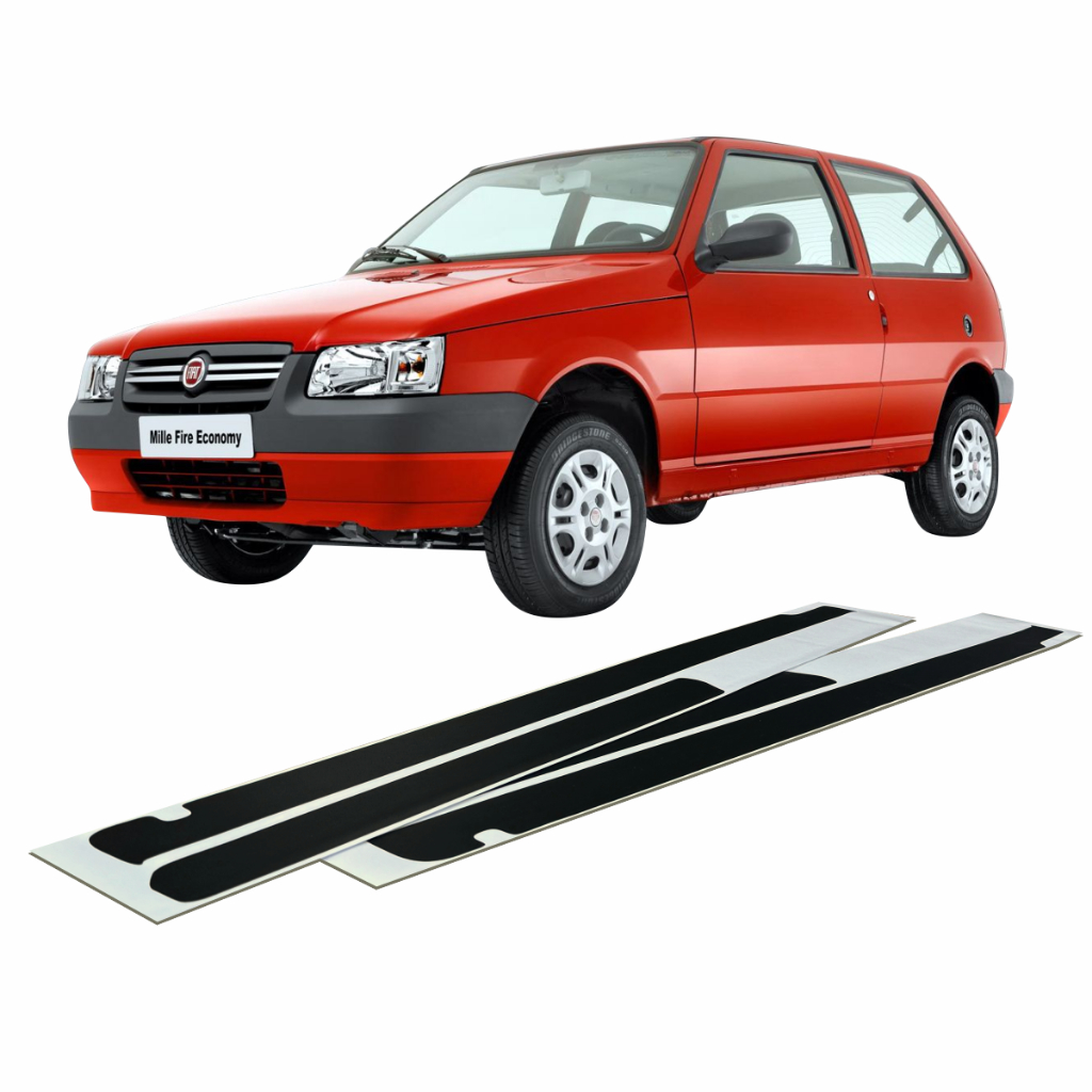 Para-braços FIAT UNO MILLE 2 Portas Adesivo Protetor da Lataria Interna ...