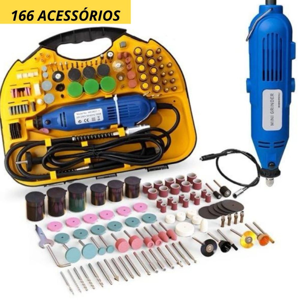 Micro Retifica Mini Furadeira Retificadora Politriz Lixadeira Com ...