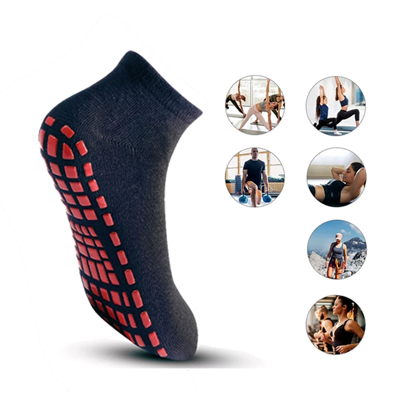 3 Par Meia Antiderrapante Hidroginástica Juvenil Adulto 33 38 e 38 44 Unissex Pilates Yoga Antiaderente Idoso Piscina