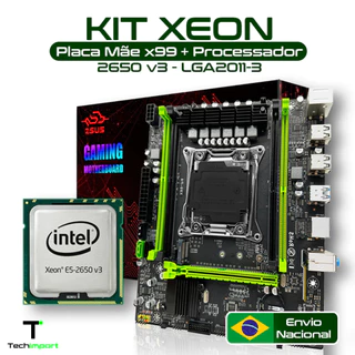Kit Xeon Placa Mãe X99 P4 + Processador Xeon E5 2650v3 - Suporta SSD NVME - USB 3.0