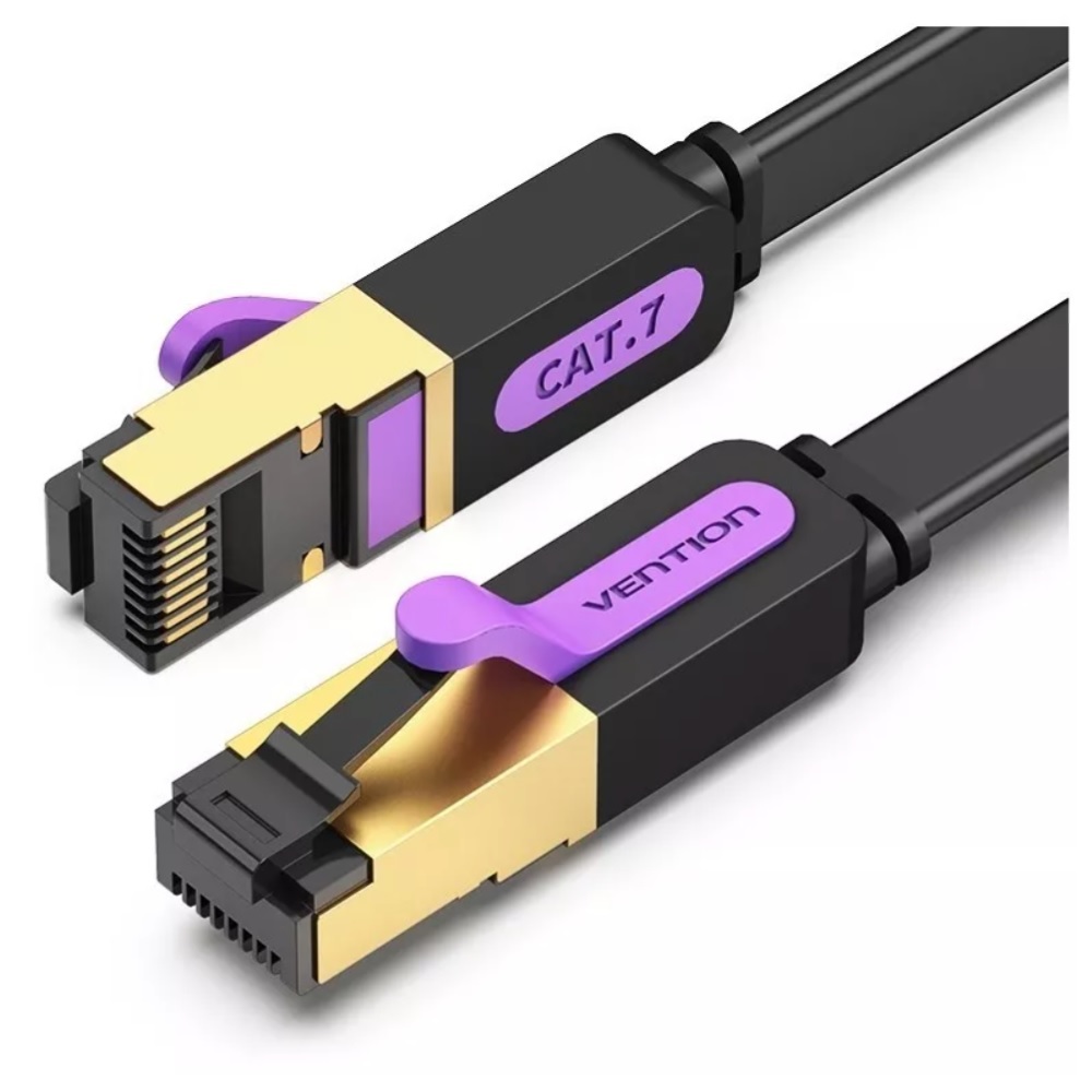 Cabo Rede Cat7 Flat 600mhz 10gbps Blindado Vention