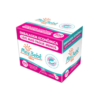 TOALHA UMEDECIDA PACK MEU BEBE ULTRA 500 FOLHAS - Caixa com 10 Pacotes de 50 Unidades com Camomila e Erva-Doce