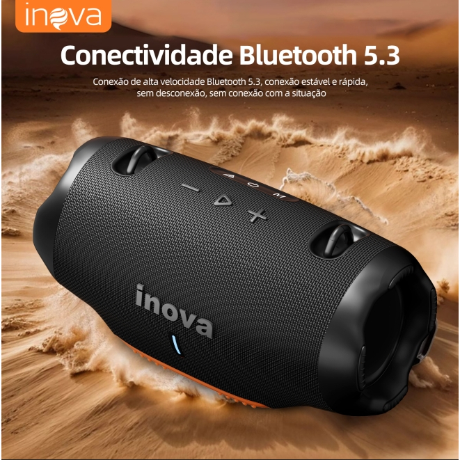 INOVA Caixa De Som Som Estéreo De Alta Fidelidade Tws Party Ipx6 Speaker MD-12704