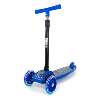 Patinete Infantil 3 Rodas Com LED Dobrável Suporta 40kg Menino e Menina Com Freio Resistente Conect Brinq