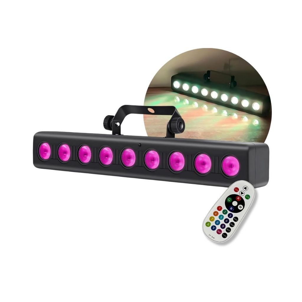 Ribalta Led 9Leds 12w Luminária Rgb Quadriled Dmx Efeito De Luz Para Festa