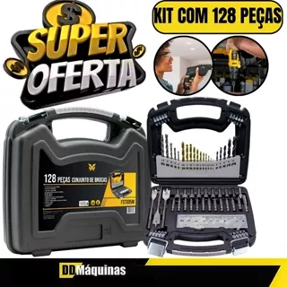 Jogo de Brocas Em Titânio 128 Peças - Fasterr